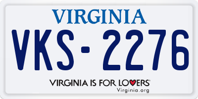 VA license plate VKS2276