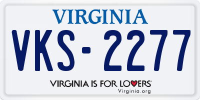 VA license plate VKS2277