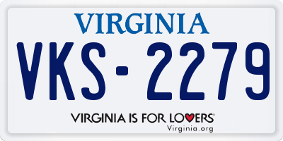VA license plate VKS2279
