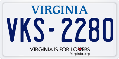 VA license plate VKS2280