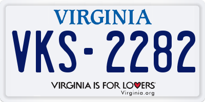 VA license plate VKS2282