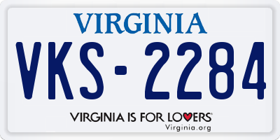 VA license plate VKS2284