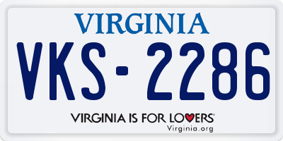 VA license plate VKS2286