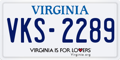 VA license plate VKS2289