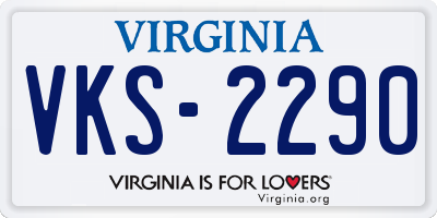 VA license plate VKS2290