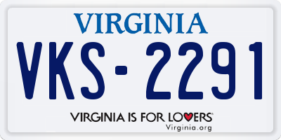VA license plate VKS2291