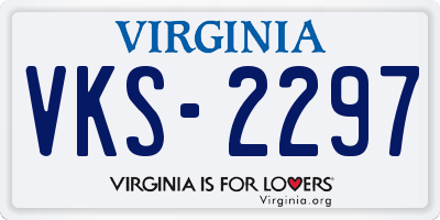 VA license plate VKS2297