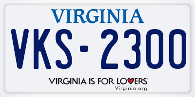 VA license plate VKS2300