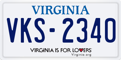 VA license plate VKS2340