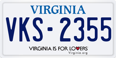 VA license plate VKS2355