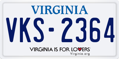 VA license plate VKS2364
