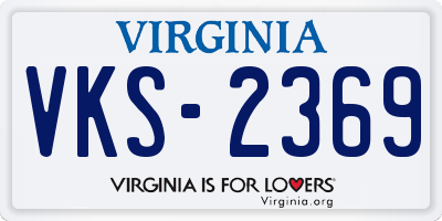 VA license plate VKS2369