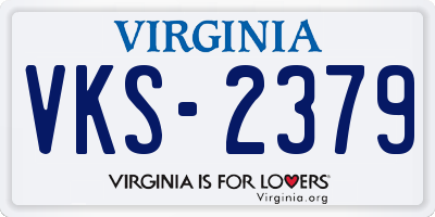 VA license plate VKS2379