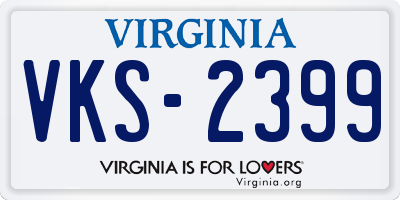 VA license plate VKS2399