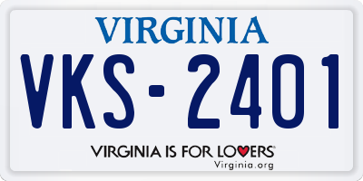 VA license plate VKS2401