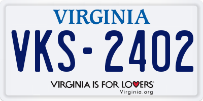 VA license plate VKS2402