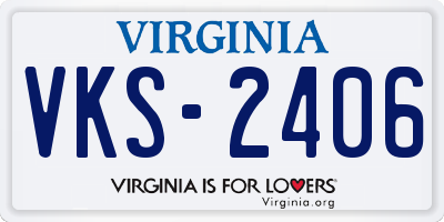 VA license plate VKS2406