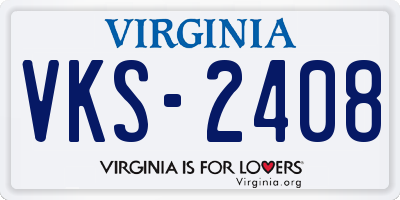 VA license plate VKS2408