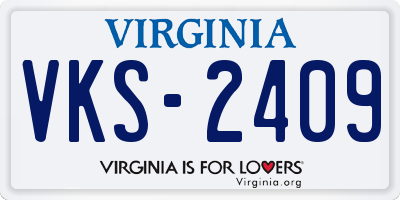 VA license plate VKS2409