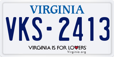 VA license plate VKS2413