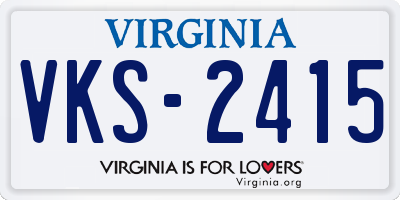 VA license plate VKS2415