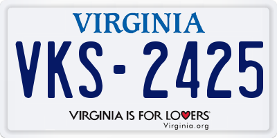 VA license plate VKS2425