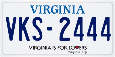 VA license plate VKS2444