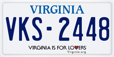 VA license plate VKS2448