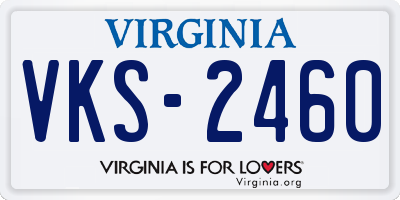VA license plate VKS2460