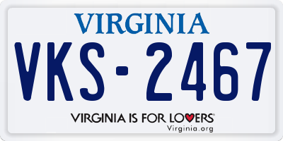 VA license plate VKS2467