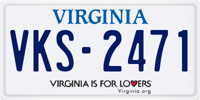 VA license plate VKS2471