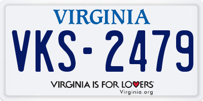 VA license plate VKS2479