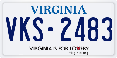 VA license plate VKS2483