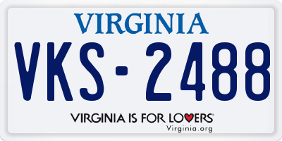 VA license plate VKS2488