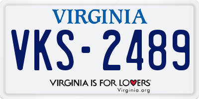 VA license plate VKS2489