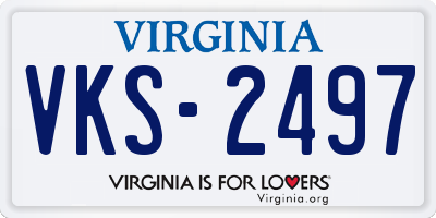 VA license plate VKS2497