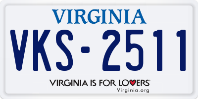 VA license plate VKS2511