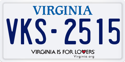 VA license plate VKS2515