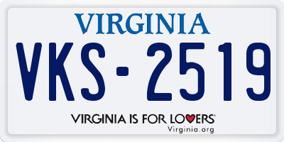VA license plate VKS2519