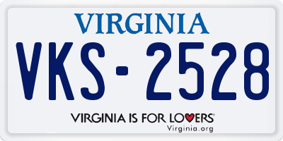 VA license plate VKS2528