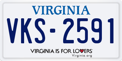 VA license plate VKS2591