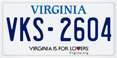 VA license plate VKS2604