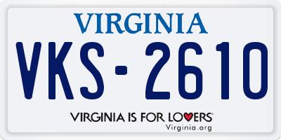VA license plate VKS2610