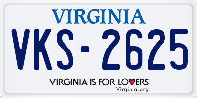 VA license plate VKS2625
