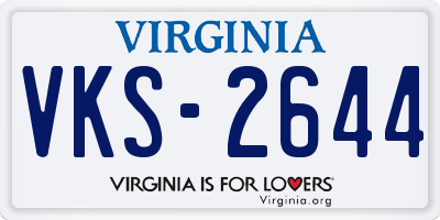 VA license plate VKS2644