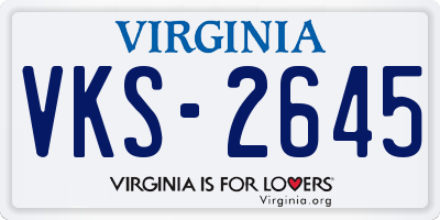 VA license plate VKS2645
