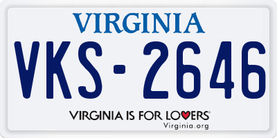 VA license plate VKS2646