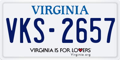 VA license plate VKS2657