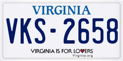 VA license plate VKS2658