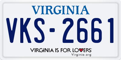 VA license plate VKS2661